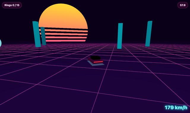 Neon Drift, a 3D game made with Game Studio for Claude