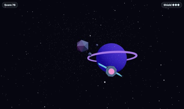 Space Dodger, a 3D game made with Game Studio for Claude