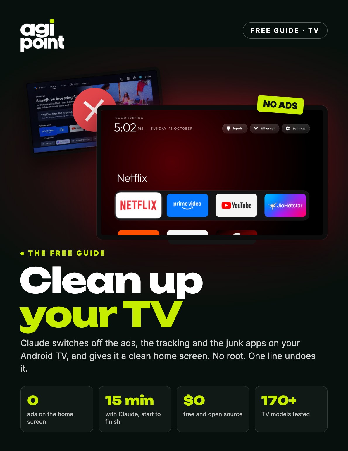 Clean Up Your TV, the free AGI Point guide